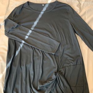 Twist knot long sleeve shirt